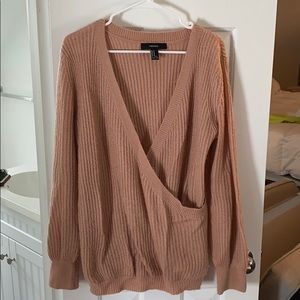 F21 Faux Wrap Cozy Sweater